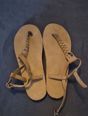 Rainbow Women’s Braided Tan Toe-Loop Sandals T-Street Leather